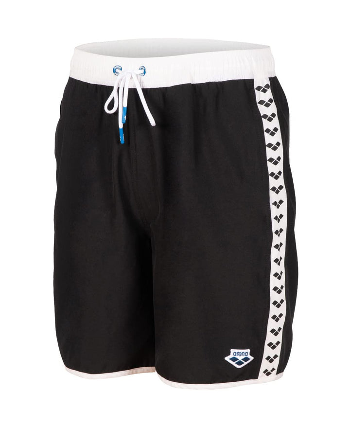 ARENA Herren M Icons Team Stripe Boxer Swim Trunks S Black-white, S Black-white