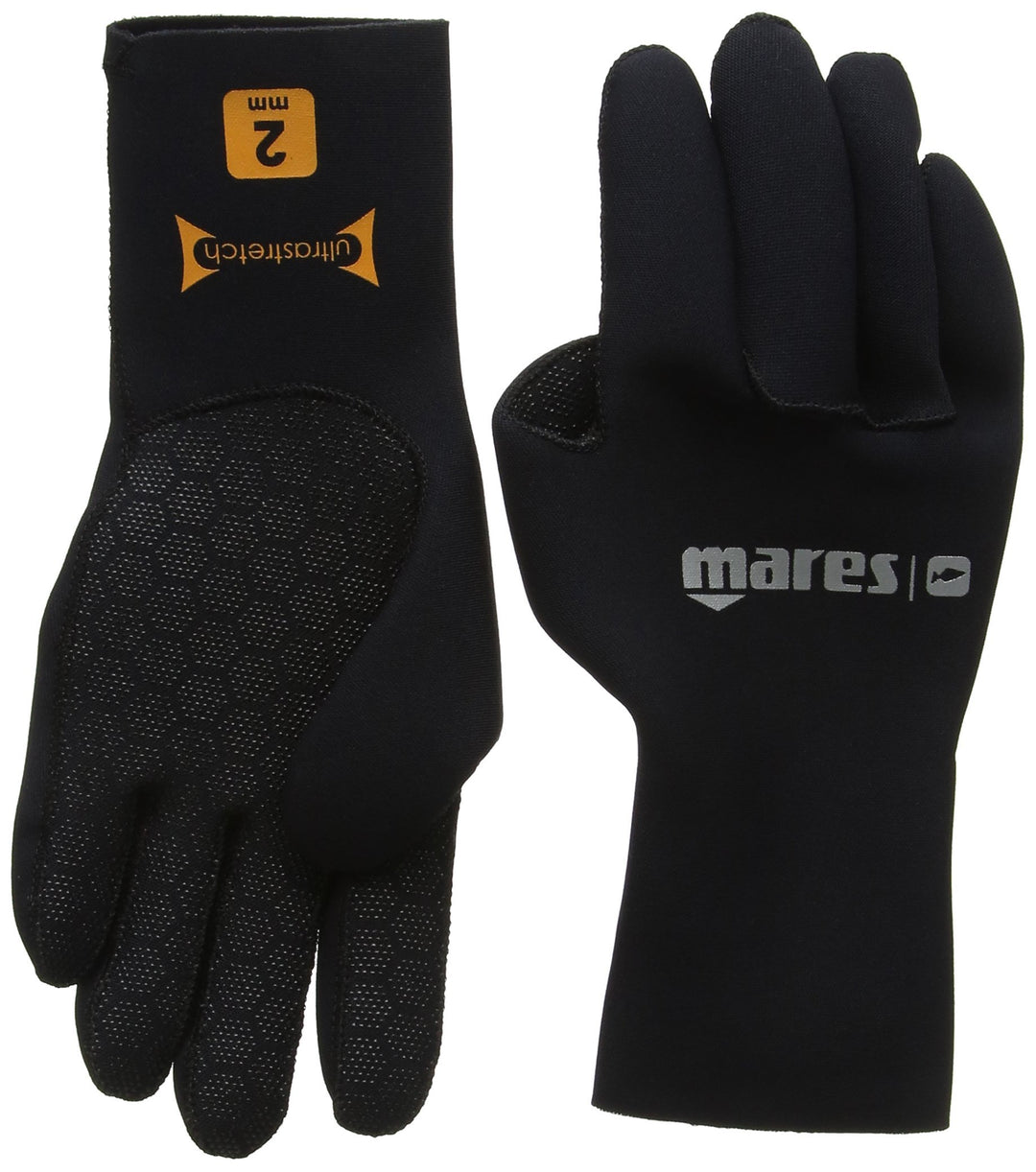 Mares Erwachsene Taucherhandschuhe Gloves FLEX 20 ULTRASTRETCH XS-S Schwarz, XS-S Schwarz