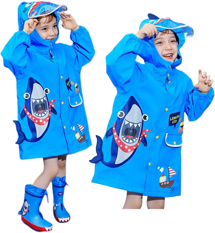 Hovkib Kinder Regenponcho Kleinkind Regenmäntel Jungen Mädchen wasserdichte Regenjacken Unisex Regen