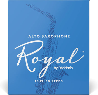 Royal by D'Addario Eb-Altsaxophonbätter | Hochpräzise gefertigt |  Stärke 2,0 | 10er-Packung | Klare