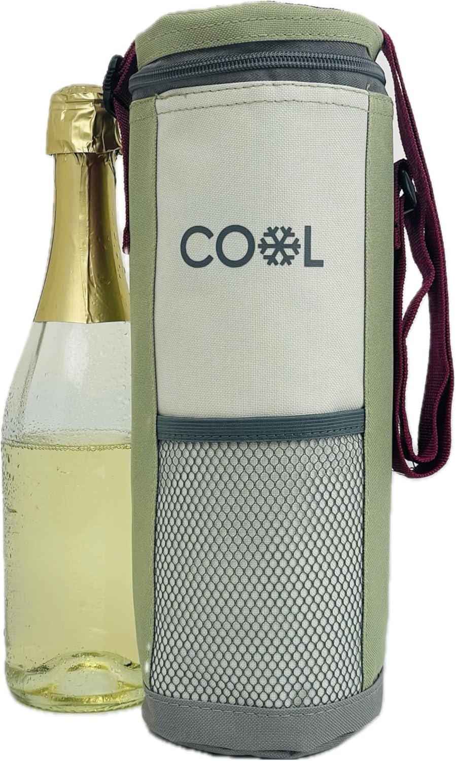 Kühltasche für Flaschen bis 1,5 Liter, Flaschenkühltasche, Grösse 12 x 32 cm, Kühlbox, Kühlbeutel, m