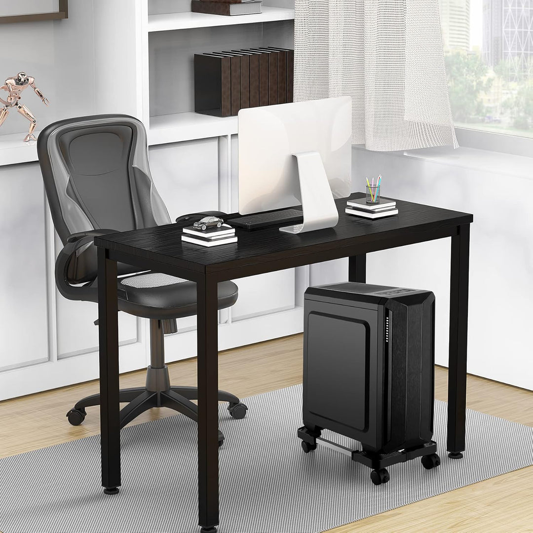 Hmseng PC Ständer für PC-Tower, Computer Desktop Ständer, Universal verstellbare CPU Ständer mit Rol