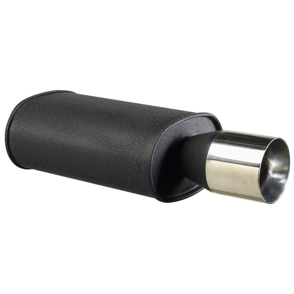 AUTO-STYLE Stahl Sportauspuff universal - 1x102mm Rund - 63,5mm Anschluss