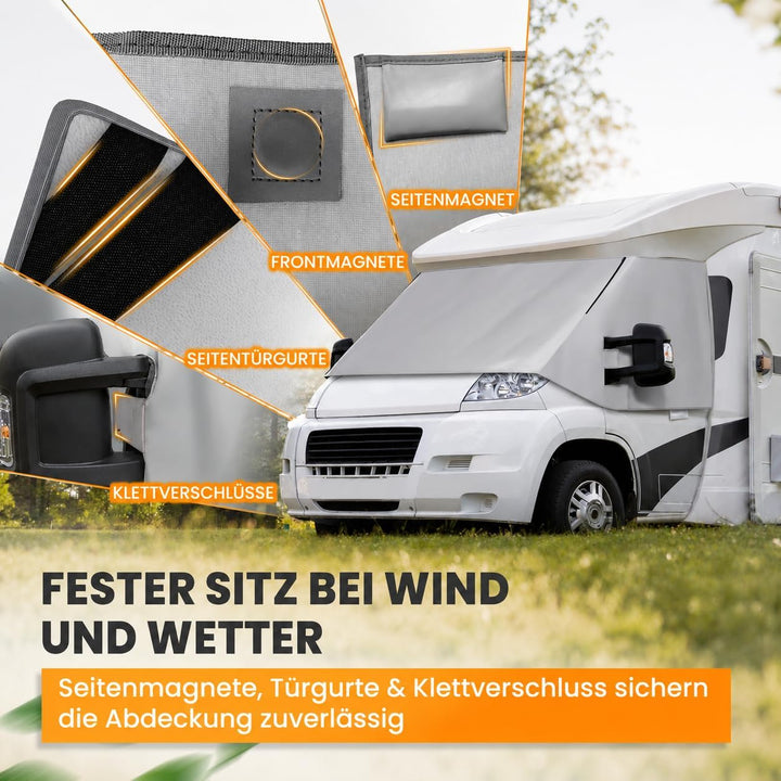 FIAT Ducato Frontscheibenabdeckung – hochwertige, wetterfeste Thermomatte aussen mit effektivem Sonn