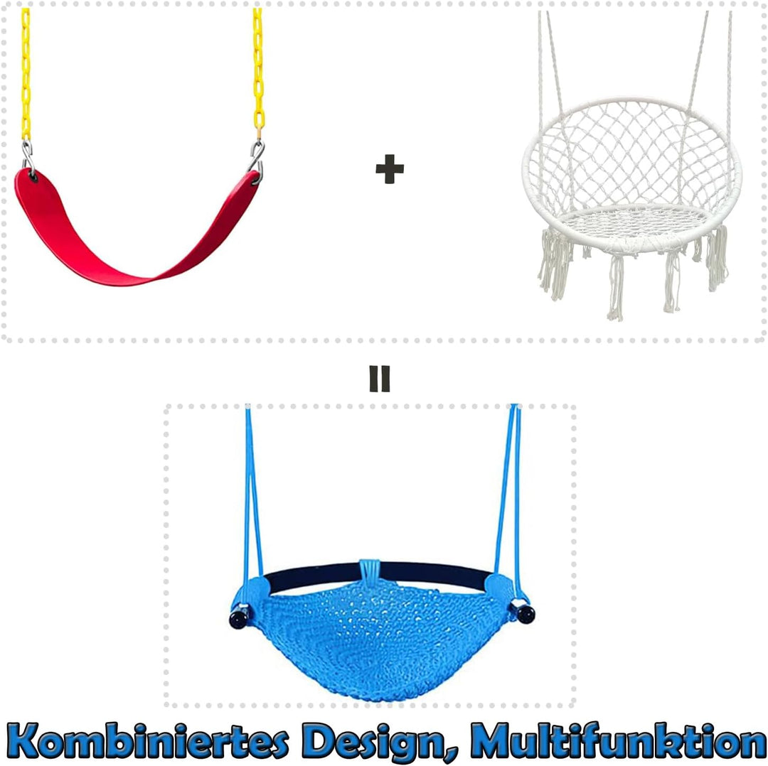 Kinderschaukel Schaukel Indoor Outdoor Hängen Schaukel für Kinder zum Schaukeln Hängesessel Blau, Bl