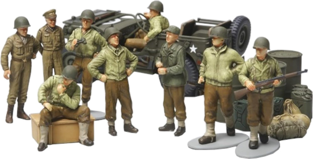 Tamiya 300032552-1:48 WWII US Willys Jeep mit Figuren-Set (9)