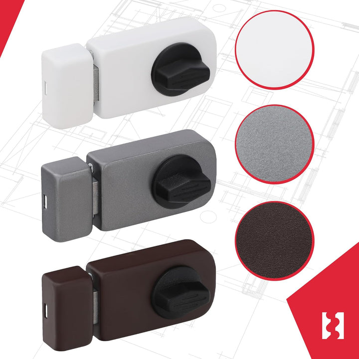 KOTARBAU® Zusatzschloss 60mm 3 Farben mit Aussenzylinder Verschiedenschliessend Kastenschloss Türzus