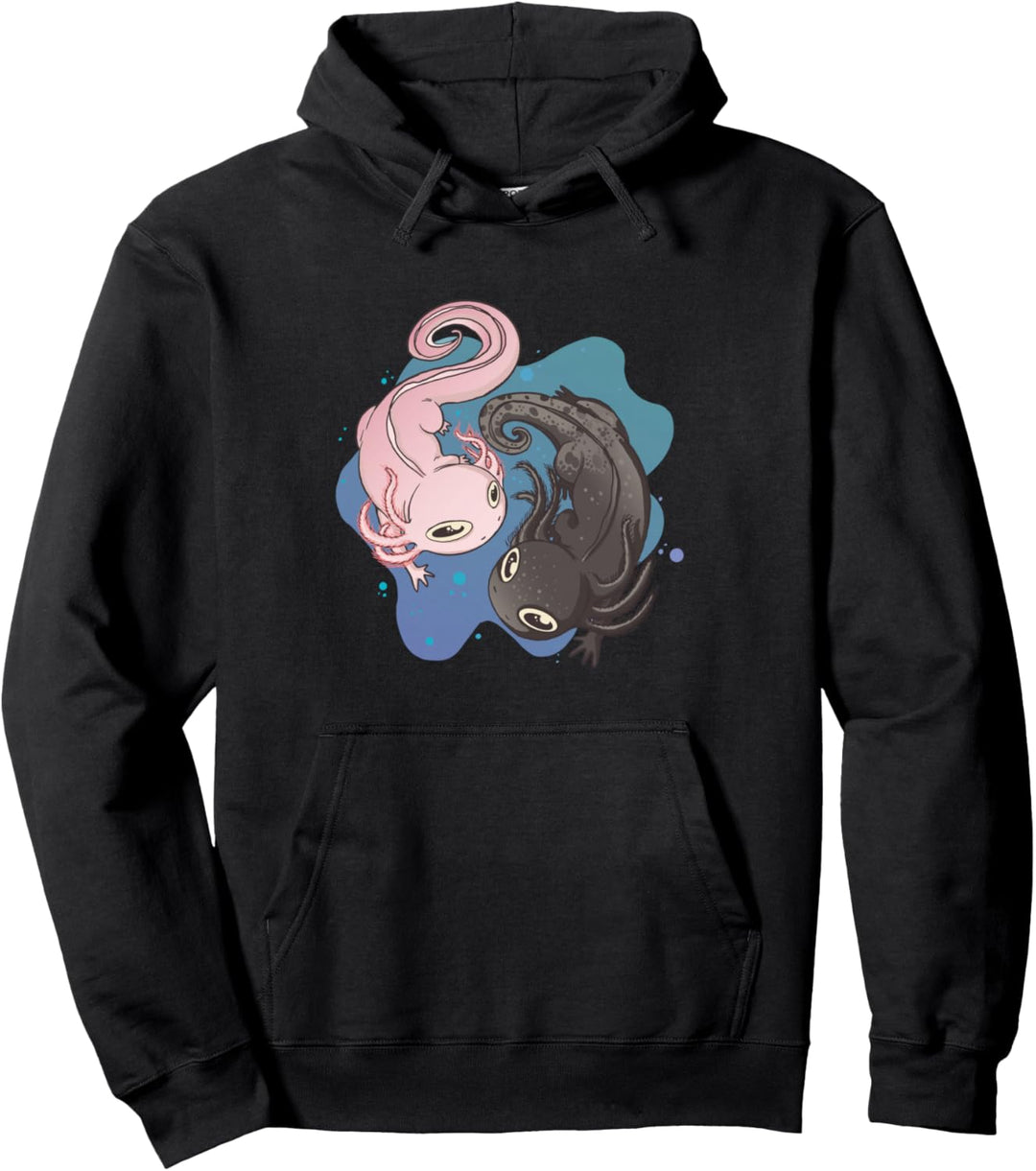 AXOLOTL Axolotls Meme, Pink und Schwarz Pullover Hoodie