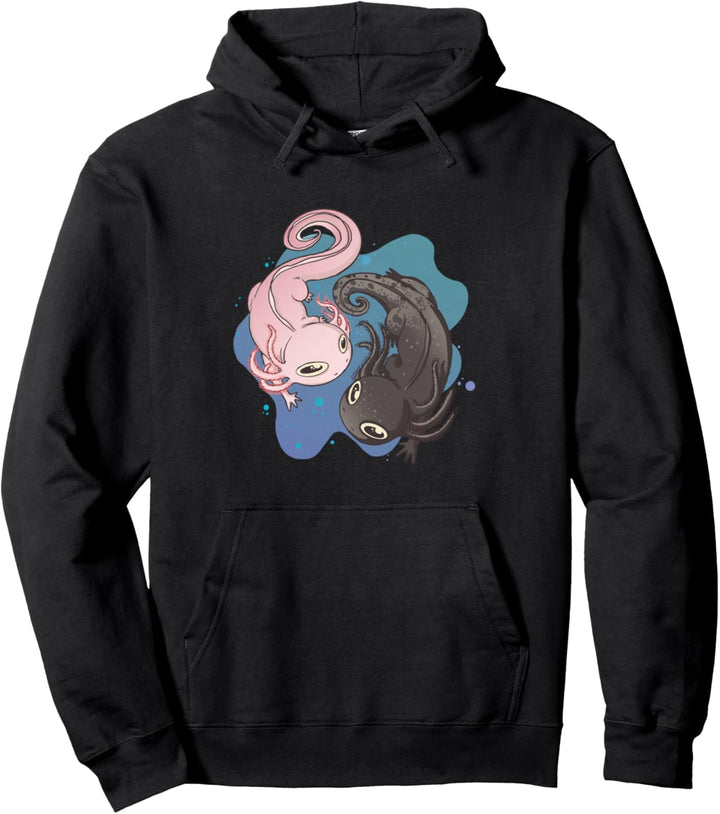 AXOLOTL Axolotls Meme, Pink und Schwarz Pullover Hoodie