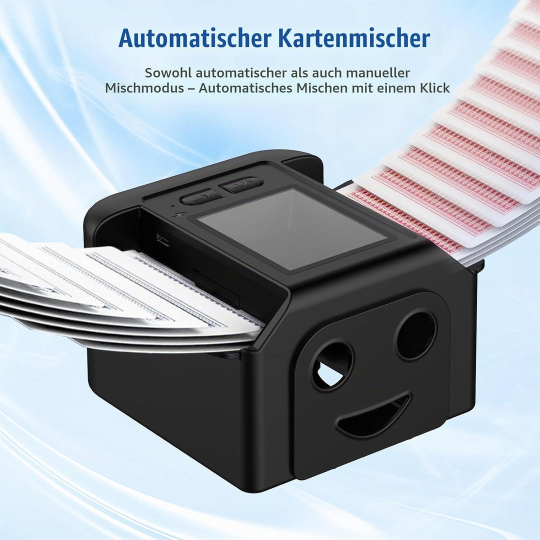 M1L Wiederaufladbar Automatischer Kartenmischer 1-2 Deck, Geräuscharm Elektrische Shuffling-Maschine