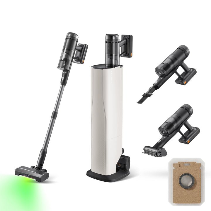 roborock H60 Hub Ultra Akku Staubsauger mit Auto-Entleerungsstation, 210AW Saugleistung für Teppiche
