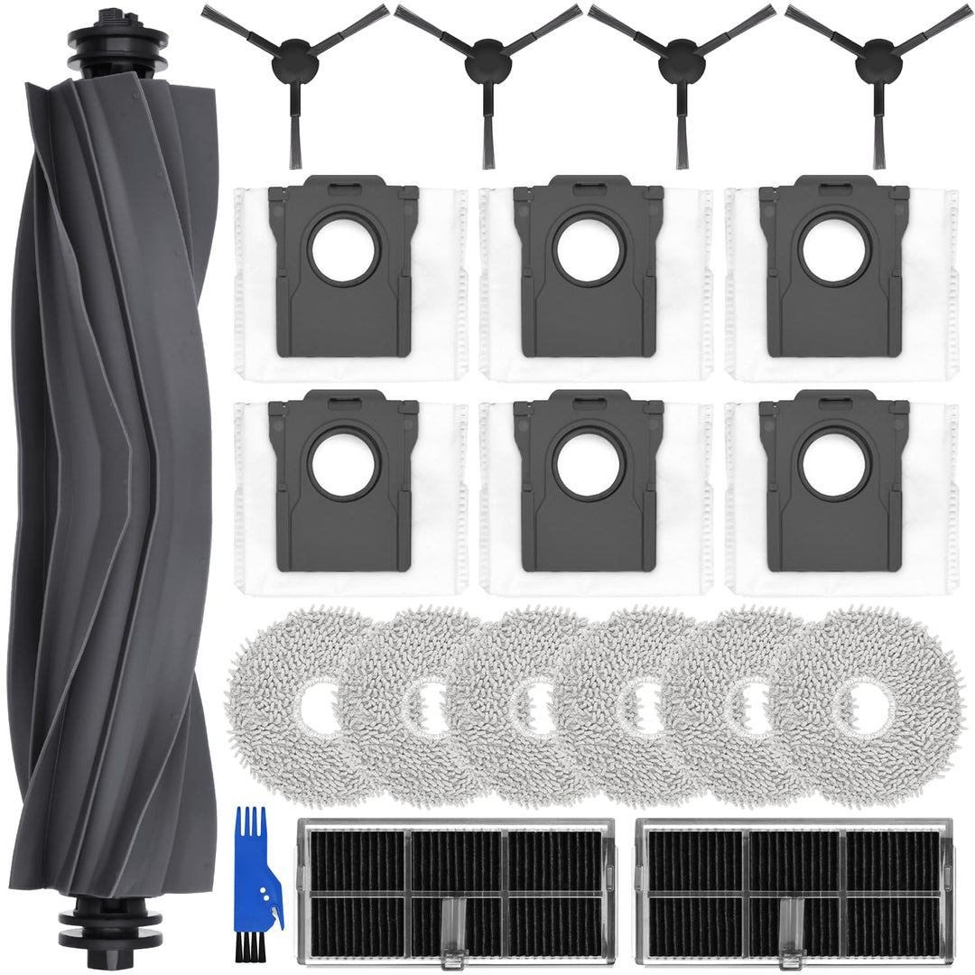 Zubehörset für Dreame L10s Pro Ultra Heat, 6*Staubbeutel 6*Mopp Wischpad 1*Hauptbürste 4*Seitenbürst