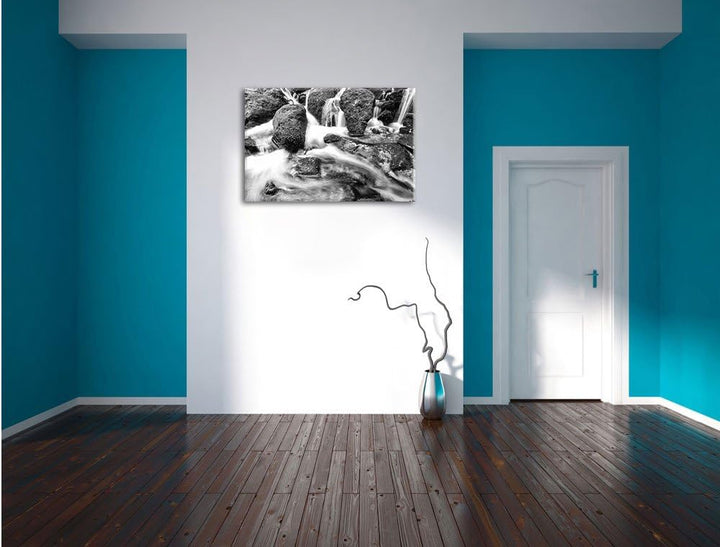 Pixxprint Gertelbach im Schwarzwald als Leinwandbild/Grösse: 100x70 / Wandbild/Kunstdruck/fertig bes