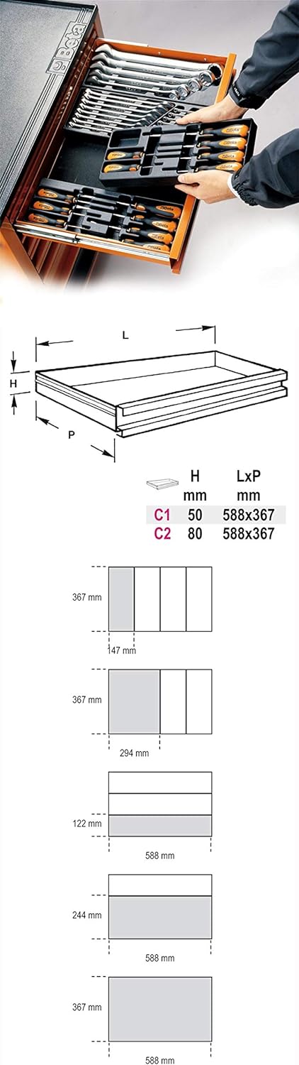 Beta T52 - Fester Thermoformateinsatz mit Werkzeugsortiment