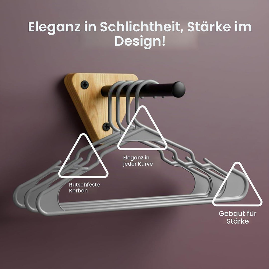 Utopia Home Starke Kleiderbügel aus Kunststoff (50er Set) - Hochwertige Filzbügel für Kleiderschränk