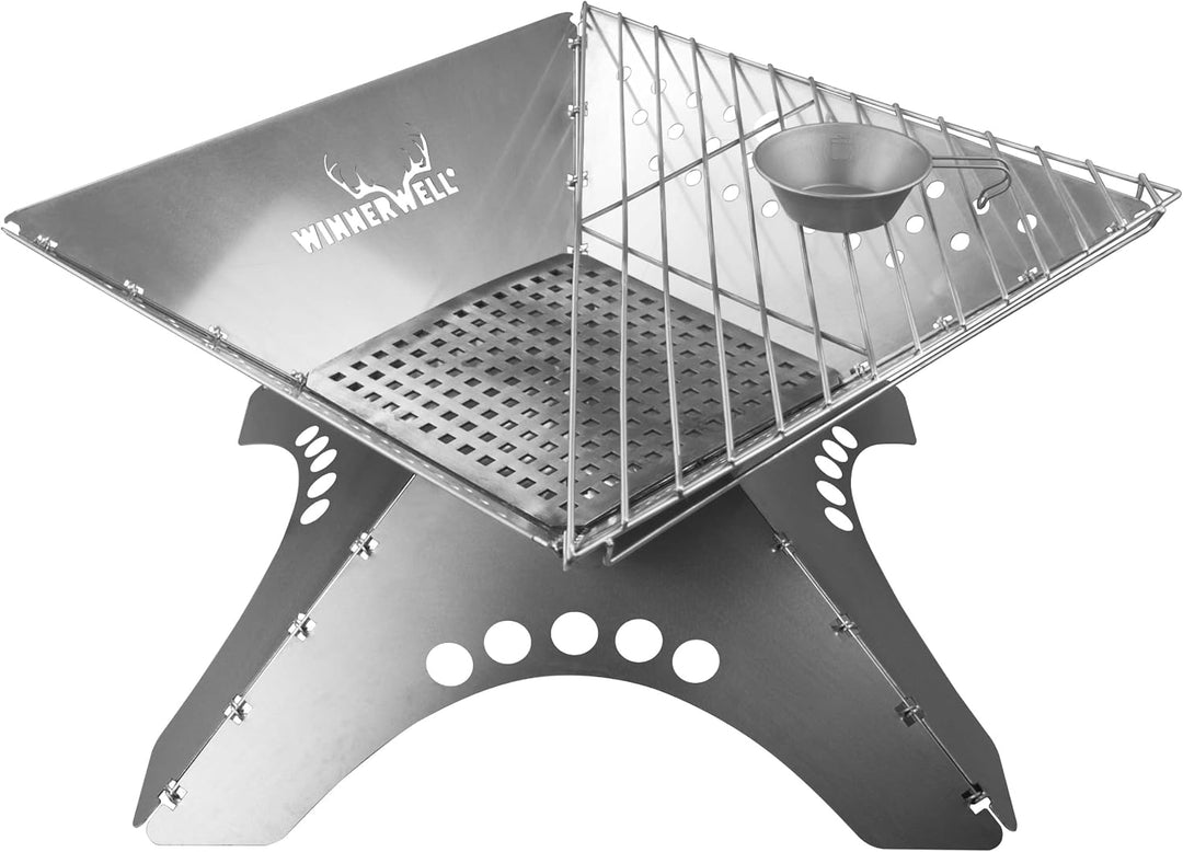 Winnerwell Flatfold Feuerstelle - XL | Portable Edelstahl Feuer Pan