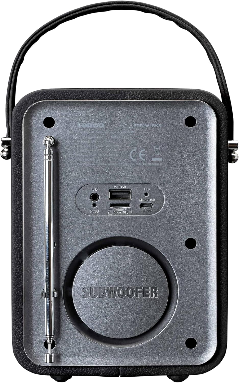 Lenco PDR-051 Tragbares DAB+ Retro Radio - PLL FM Radio mit Bluetooth - Integrierter Akku - 1800mAh
