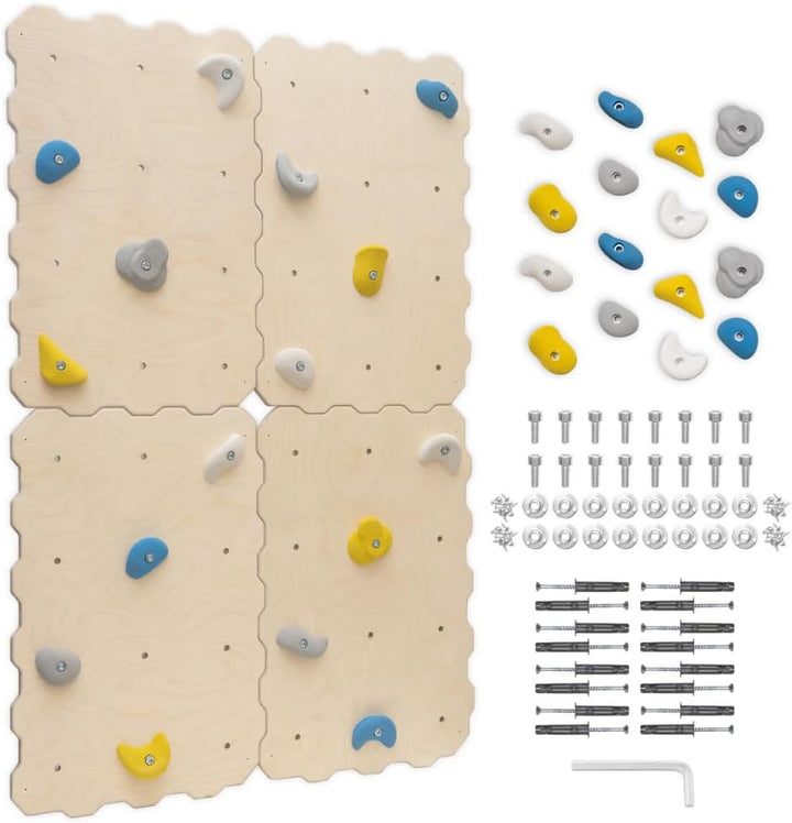 MAMOI® Kletterwand für kinderzimmer, Klettergerüst und spielgeräte Indoor, Klettern mit Klettergriff
