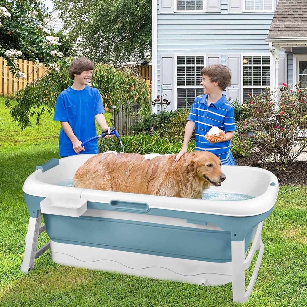 Froadp Faltbare Badewanne Erwachsene Foldable Bathtub mit Abnehmbarem Abdeckung Mobile Tragbare Falt