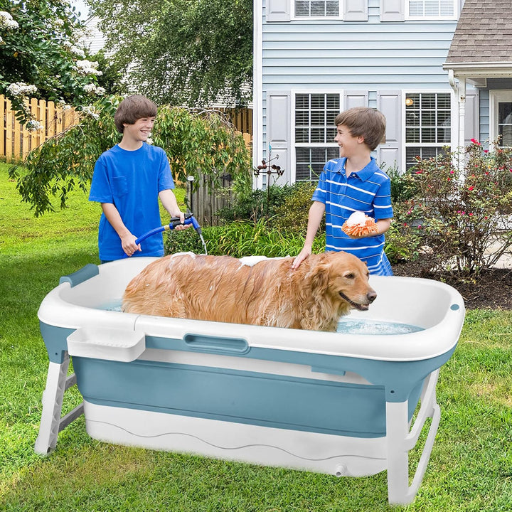 Froadp Faltbare Badewanne Erwachsene Foldable Bathtub mit Abnehmbarem Abdeckung Mobile Tragbare Falt