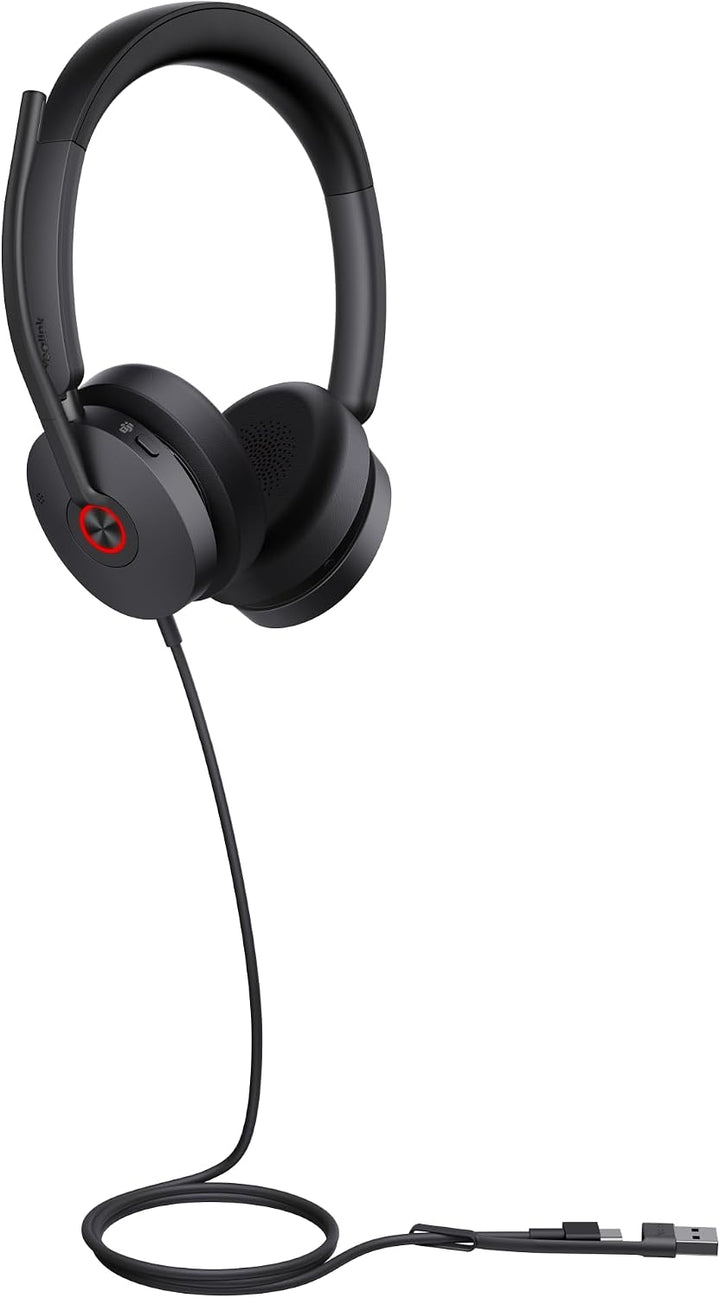 Yealink UH48 Dual Teams Headset – USB-C/A, Hybrid ANC, 4-Mikrofon Geräuschunterdrückung, Dual Busyli