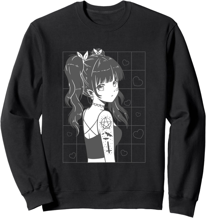 Japanese Goth Anime Girl Sweatshirt
