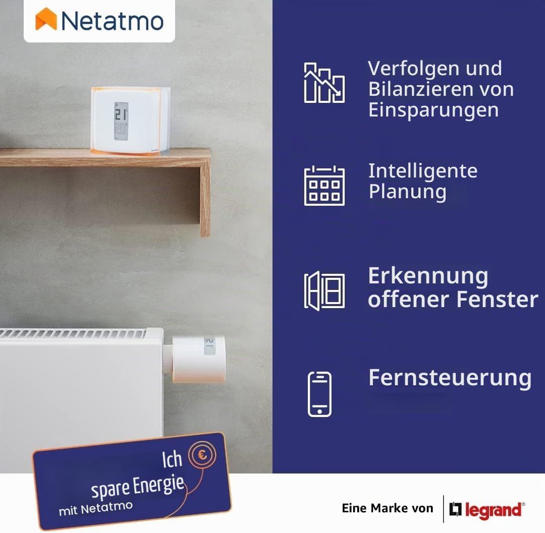 Netatmo Smartes Heizkörperthermostat - NAV-FR 1x Ventil (Old) Thermostat, 1x Ventil (Old) Thermostat