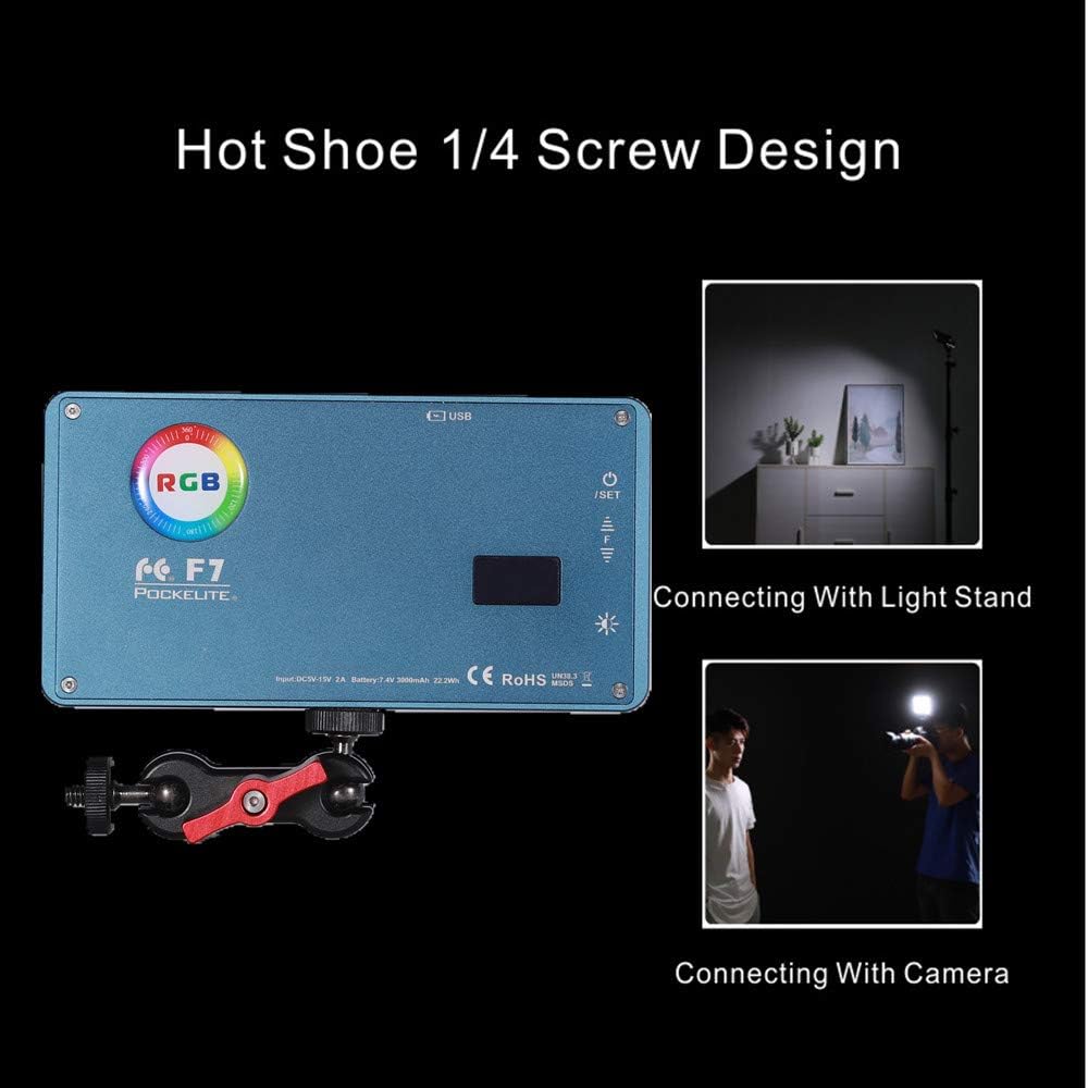 Falcon Eyes F7 RGB 12W LED Auf Kamera-Licht RGB Videoleuchten Eingebaute Batterie Pocket Size Bi-Col