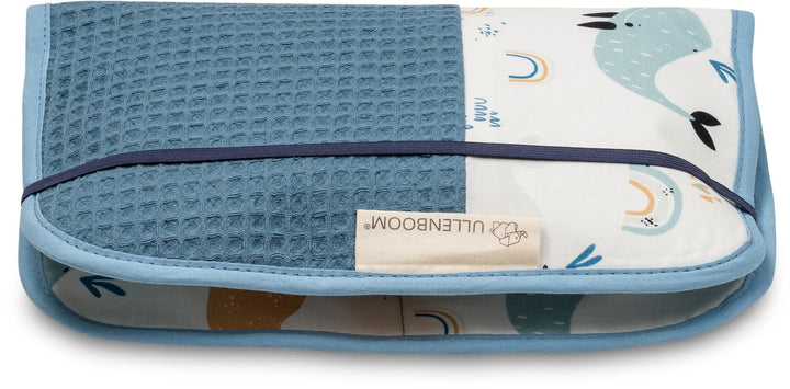 ULLENBOOM Windeltasche für unterwegs, Blau Wale, Made in EU - Wickeltasche für bis zu 3 Windeln, Feu