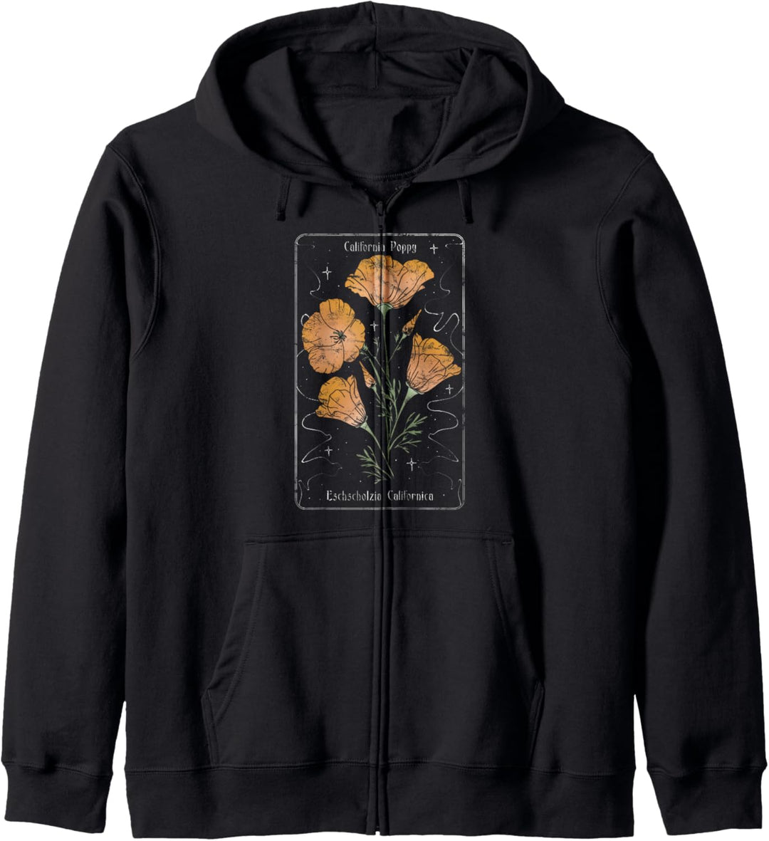 Trendy California Poppy Tarot Kapuzenjacke