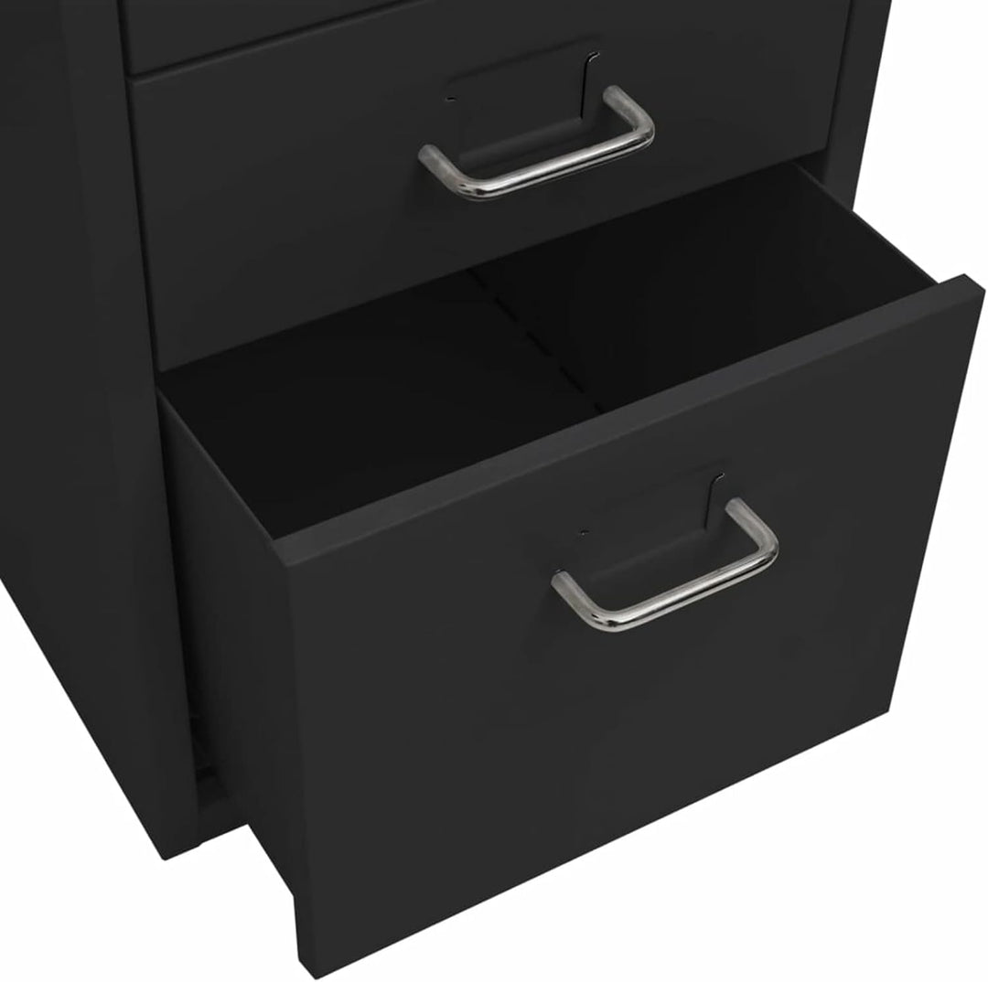 Tidyard Aktenschrank mit Rollen Rollcontainer Bürocontainer Schubladenschrank Büroschrank Metallschr
