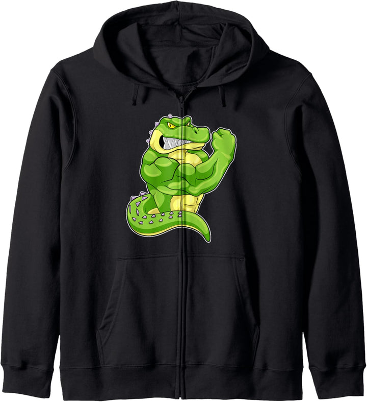 Krokodil Bodybuilder Bodybuilding Sport Kapuzenjacke