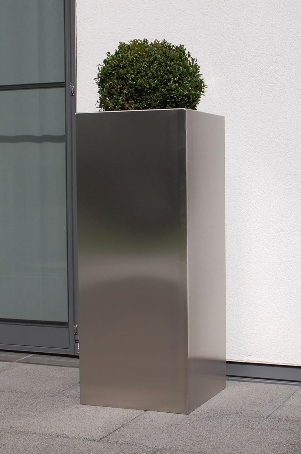 VIVANNO Pflanzkübel Blumenkübel Pflanzgefäss Übertopf Edelstahl Block - 100 x 40 x 40 cm
