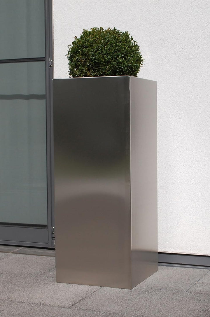VIVANNO Pflanzkübel Blumenkübel Pflanzgefäss Übertopf Edelstahl Block - 100 x 40 x 40 cm