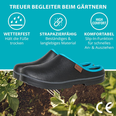 Gardena Gartenschuhe für Damen & Herren in den Grössen 36-46 I Unisex-Gartensandalen mit Rutschfeste