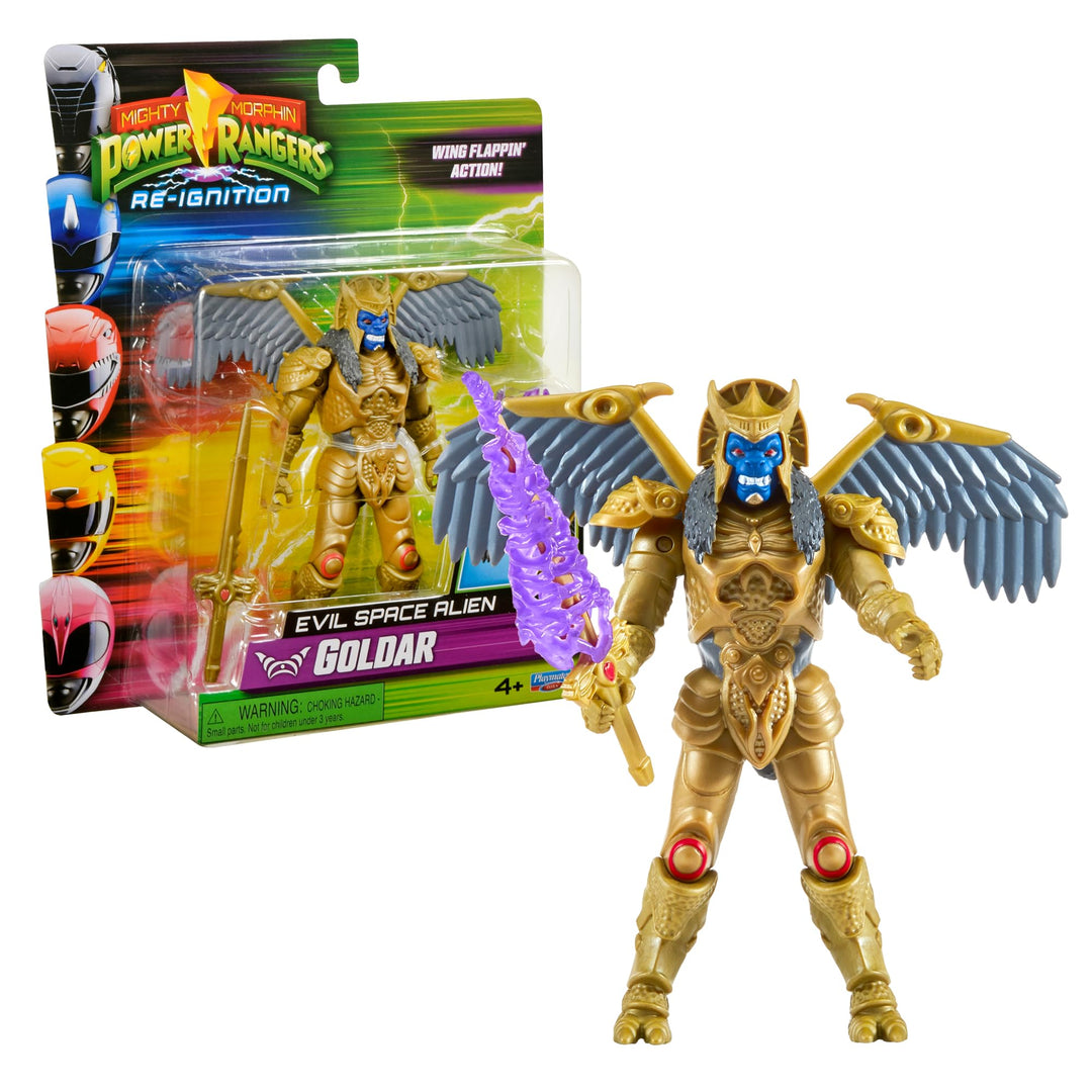 Power Rangers - Die Bösewichte, Figur mit Gelenk, 12 cm, Modell Goldar, für Kinder ab 4 Jahren, PWG0
