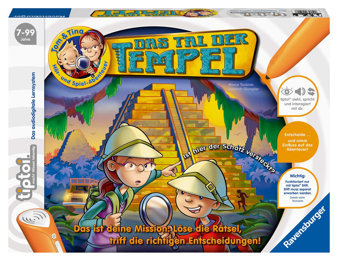 Ravensburger tiptoi Tom & Tina, Das Tal der Tempel (Spiel-Zubehör): Das ist Deine Mission: Löse die