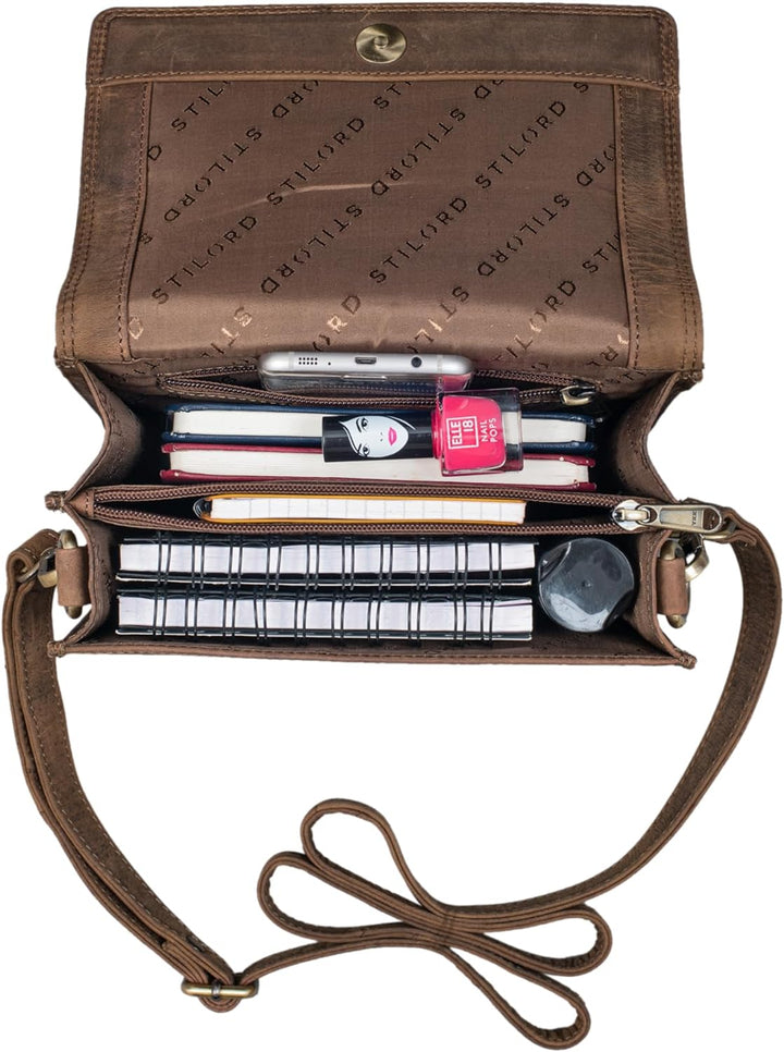 STILORD 'Aleia' Handtasche Damen Leder klein - elegante Umhängetasche für Frauen mit Stil Mittel - B