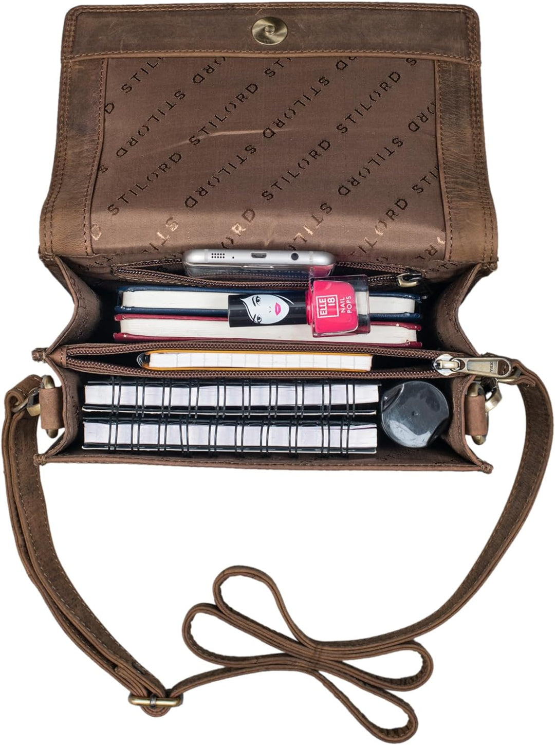 STILORD 'Aleia' Handtasche Damen Leder klein - elegante Umhängetasche für Frauen mit Stil Mittel - B