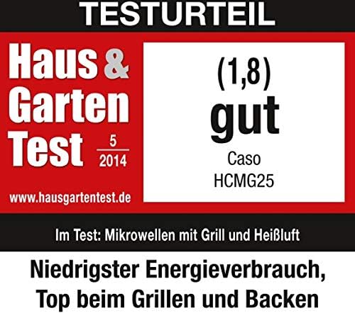 Caso | HCMG25 3-in-1 Mikrowelle mit Grill + Heissluft 2500W | High-Convection bis 240°C, Drehteller