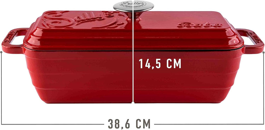 Sallys Gusseisen Brot- Backform Baba (Lava Red), Lava Red