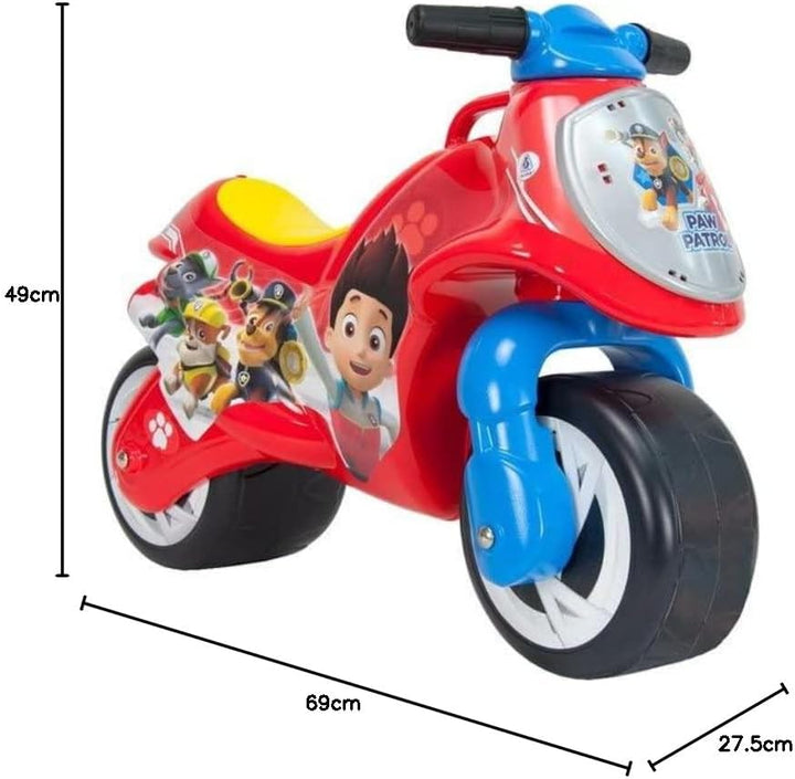INJUSA - Moto Laufrad Neox Paw Patrol, Ride on für Kinder von 18 bis 36 Monaten, mit breite Kunststo