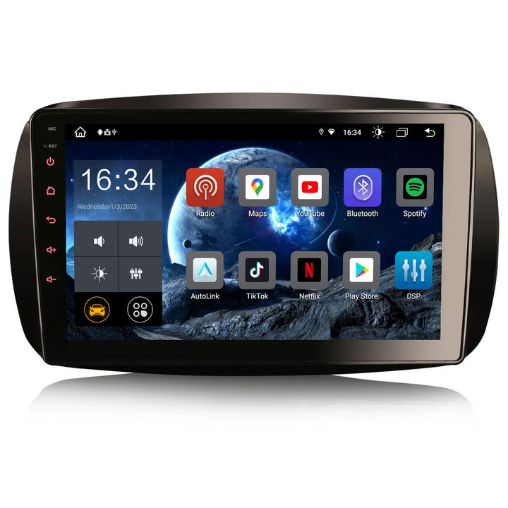Erisin 9 Zoll 8-Kern 4GB+64GB Android 11 IPS Autoradio Bluetooth mit GPS Navi Für Mercedes Benz SMAR