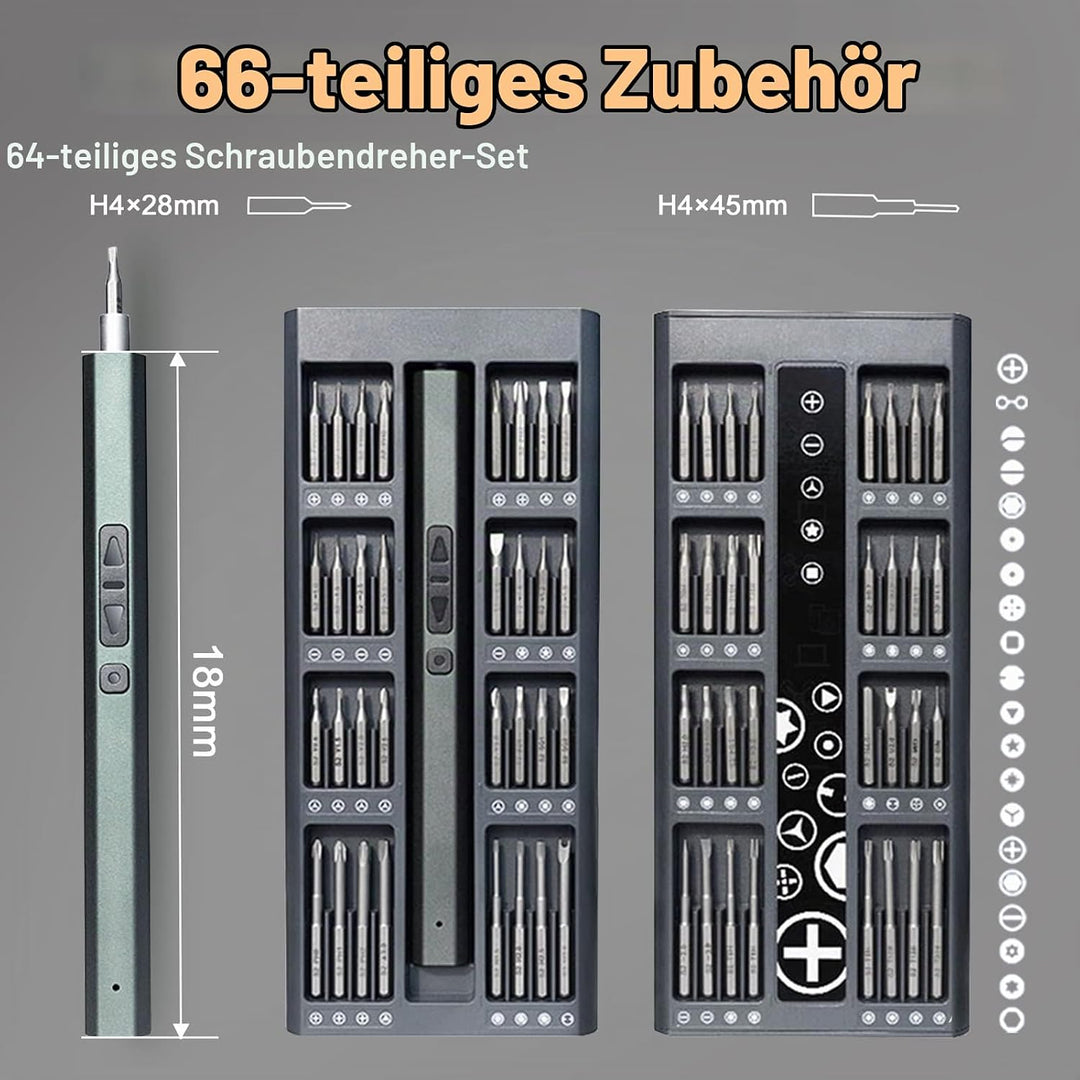 66 in 1 Elektrischer Schraubendreher,Magnetisch Elektrische schraubendreher, Electric Screwdriver mi