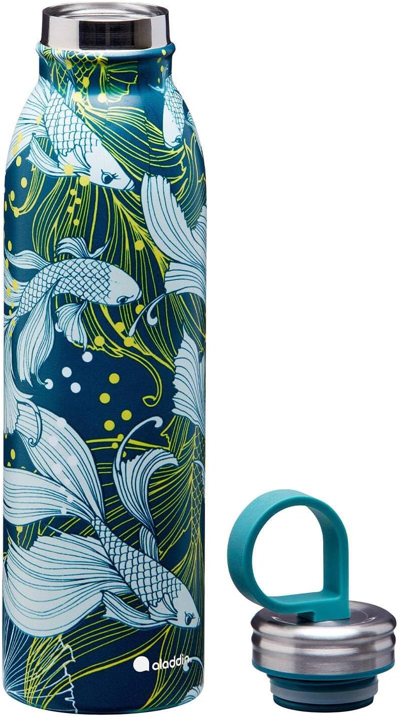 Aladdin Chilled Style Thermavac Trinkflasche Edelstahl 0.55L Goldfish Green – Thermosflasche Hält 9