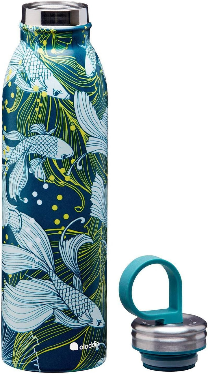 Aladdin Chilled Style Thermavac Trinkflasche Edelstahl 0.55L Goldfish Green – Thermosflasche Hält 9