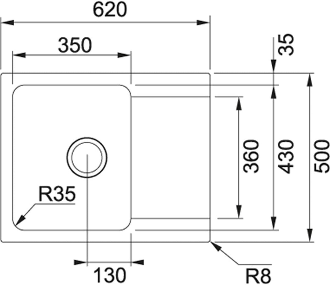 Franke Tectonite-Einbauspüle Orion 611-62 114.0476.310 steingrau, Chrom