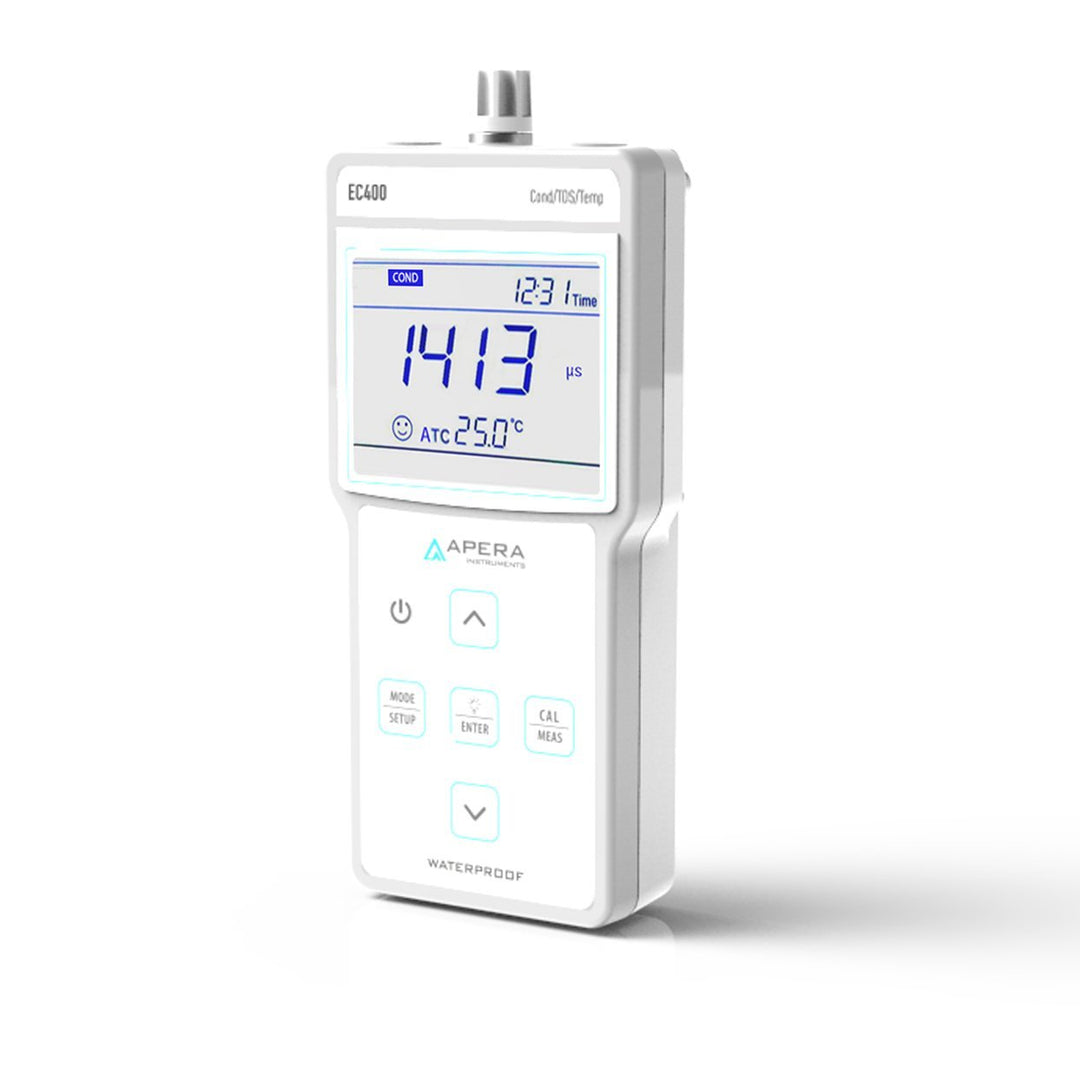 Apera Instruments EC400 tragbares Leitfähigkeit-/TDS-/Temp.-Messgerät (Inkl. 2301T-S Leitfähigkeitse