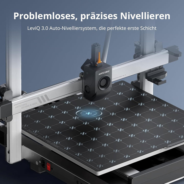 Anycubic Kobra 3 Max Combo 3D-Drucker Mehrfarbig mit 0,4mm Düse, 420x420x500mm Druckgrösse, 600 mm/s