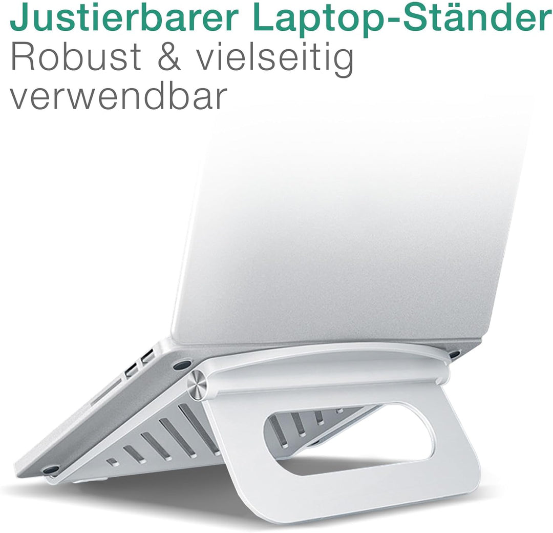 CELLONIC Laptopständer – Verstellbarer tragbarer Notebookhalter für Laptops/Tablets bis 17" – Rutsch